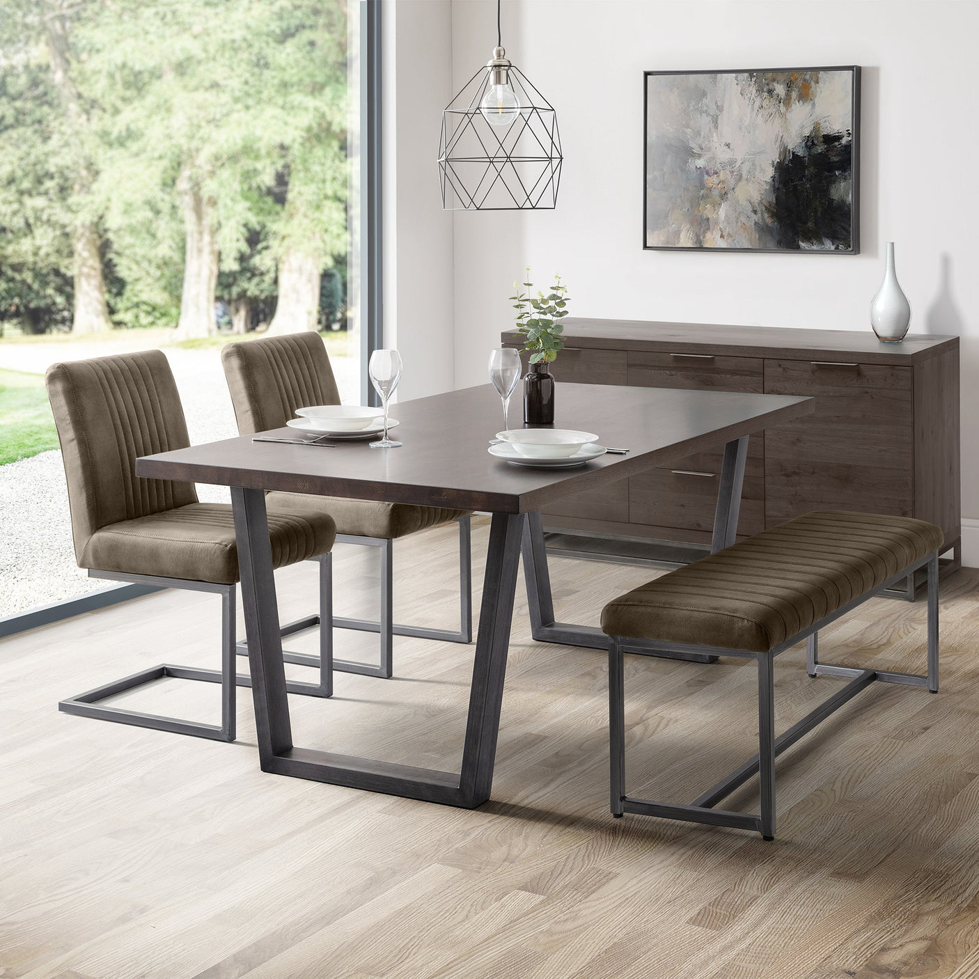 Brooklyn Dining Chair (Set of 2) - Grey - BRO014