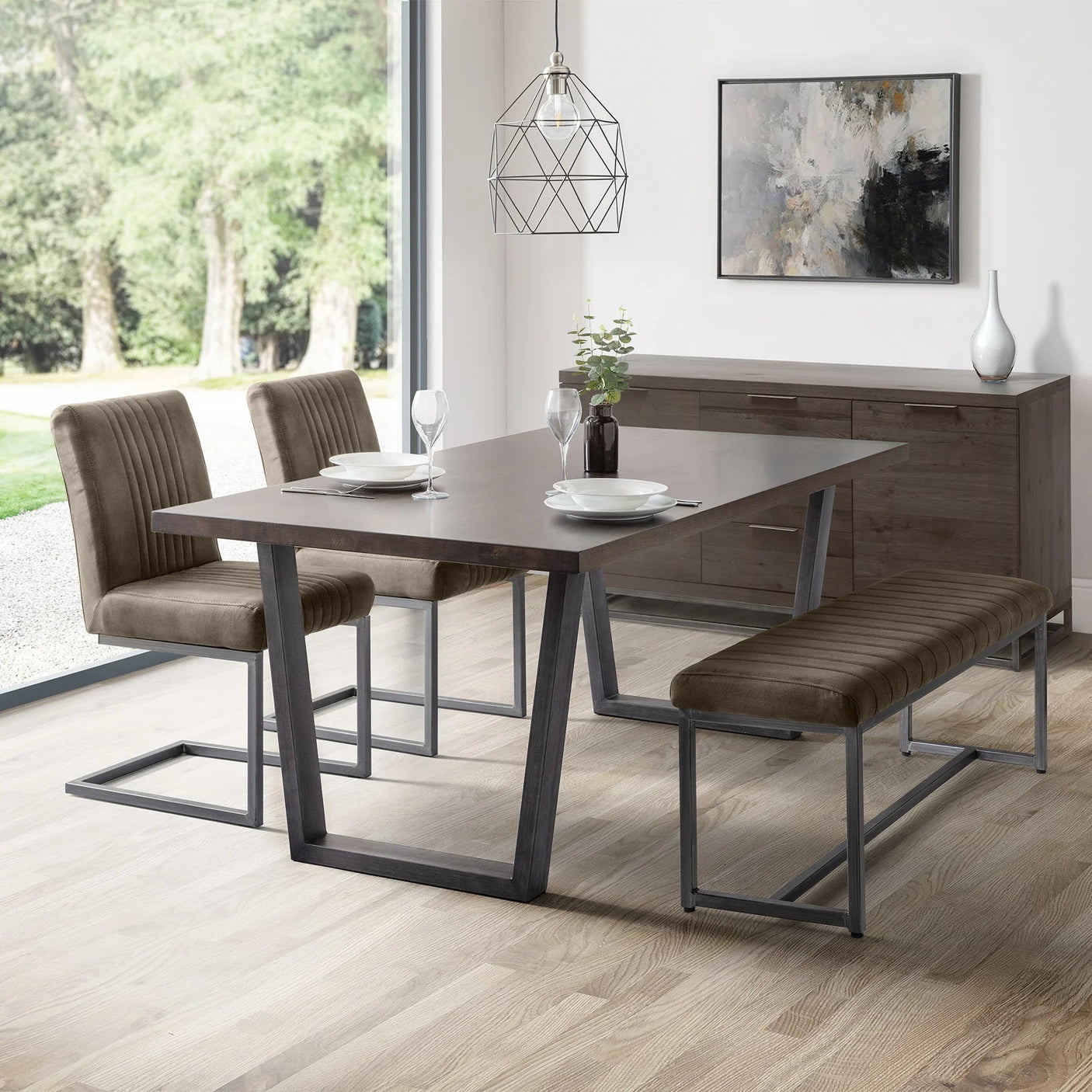 Brooklyn Dining Chair (Set of 2) - Grey - BRO014