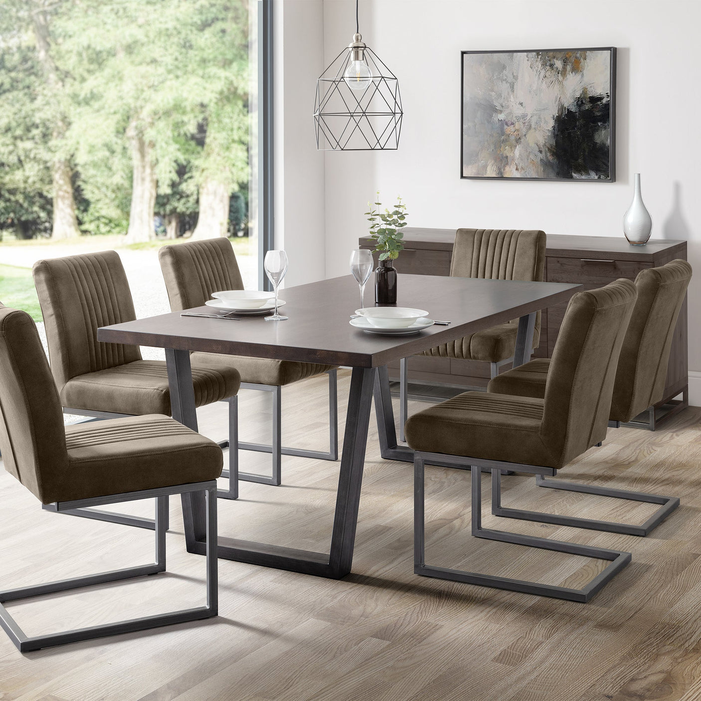 Brooklyn Dining Chair (Set of 2) - Grey - BRO014