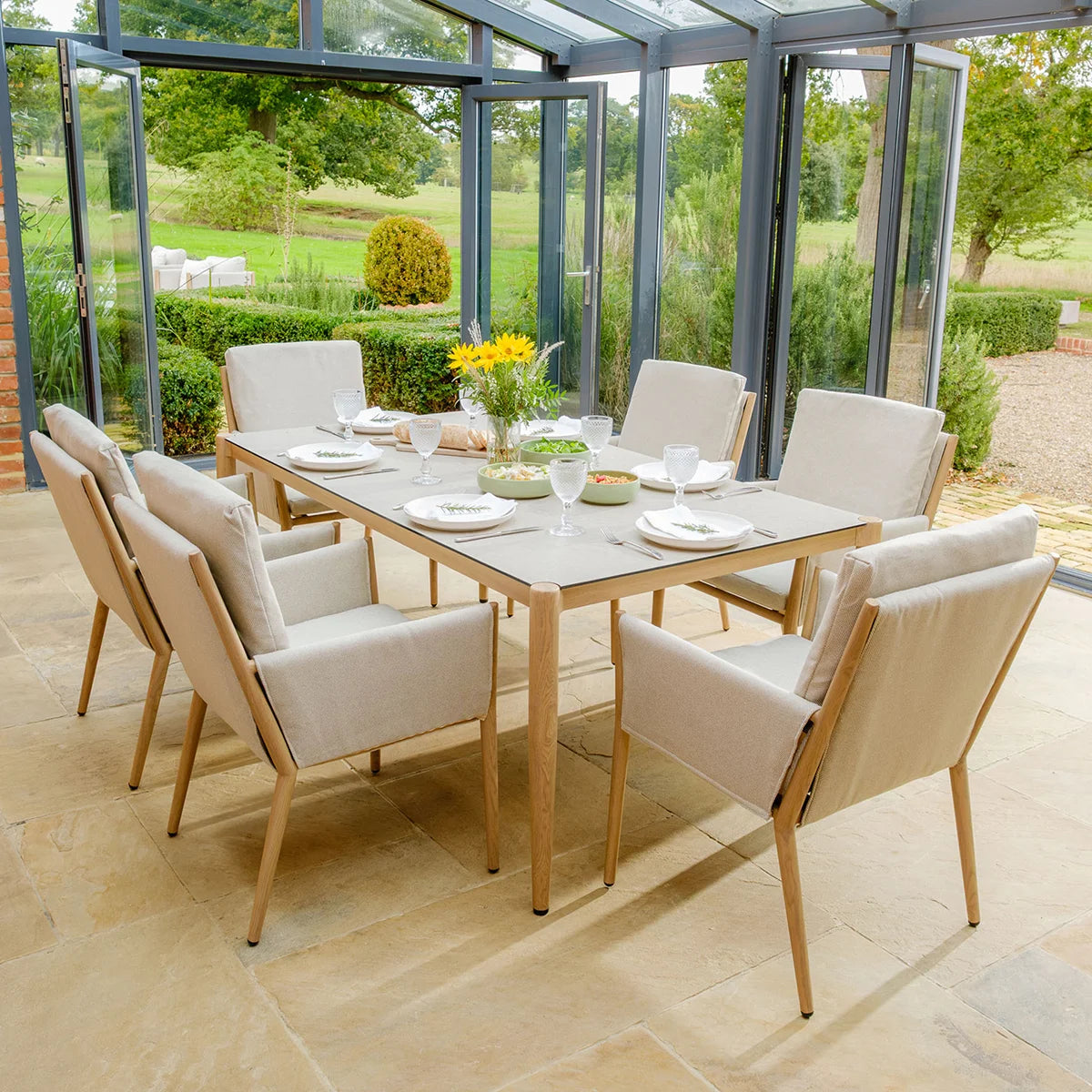 Burford 6 Seat Rectangular Garden Dining Set