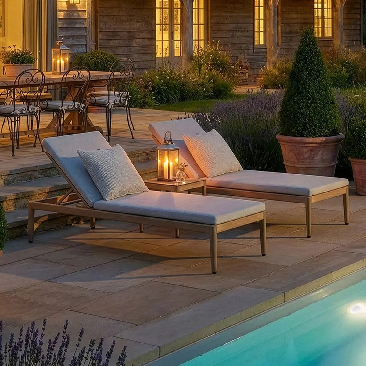 Burford Sunlounger Set With Side Table