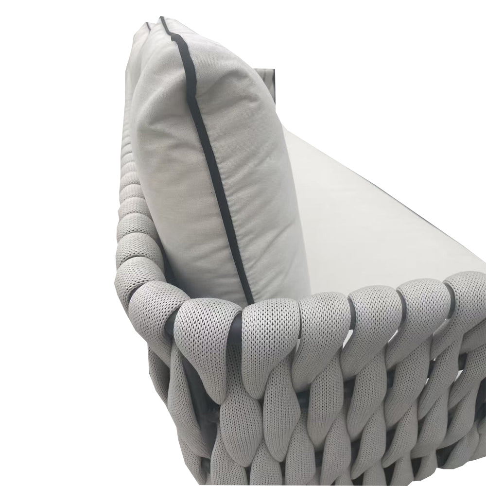 Helmsley Grey Rattan Sofa Set – 3-Seater, 2 Chairs & Coffee Table