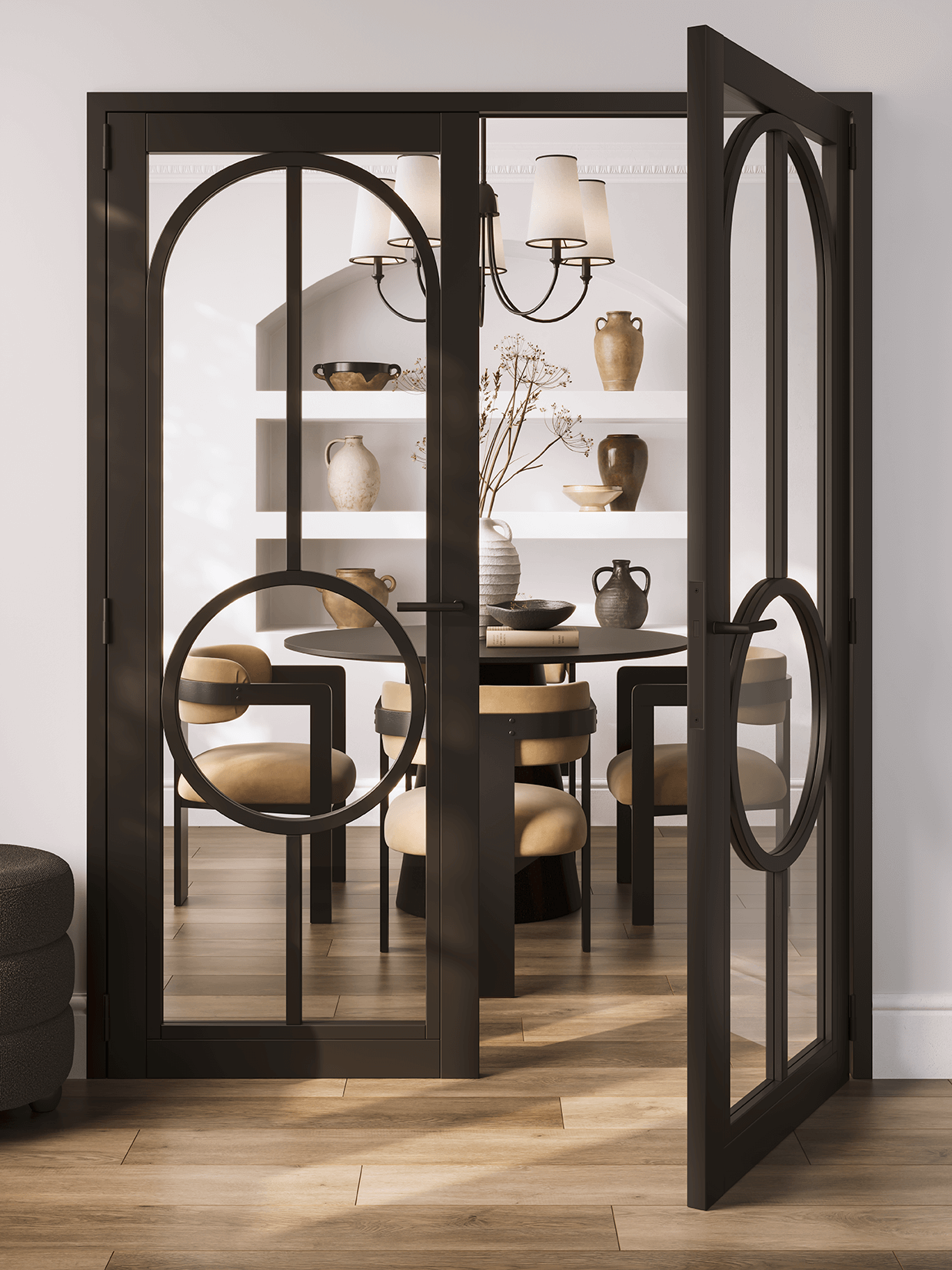 Black Bowery Clear Glazed LifeStyle - Black - 1981 x 686 (27") x 35mm