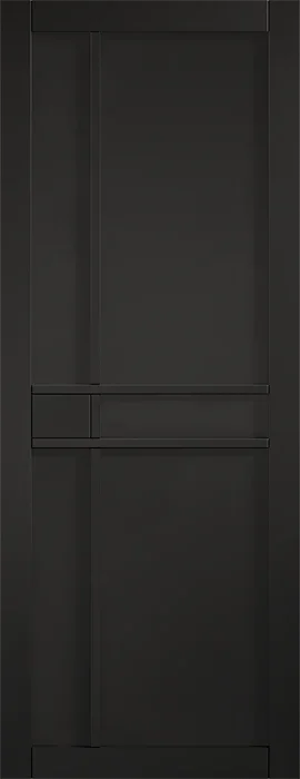 Black Greenwich interior door with modern panel design and smooth matte finish