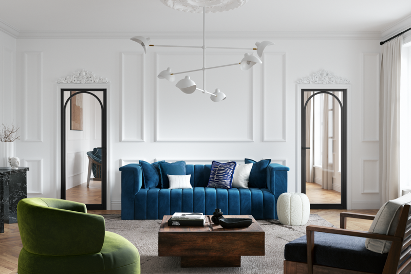 Black Melrose Clear Glazed LifeStyle - Standard - 1981 x 686 (27") x 35mm