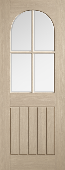 Blonde Oak Mexicano Arched Square Top Glazed - Standard - 1981 x 762 (30") x 35mm