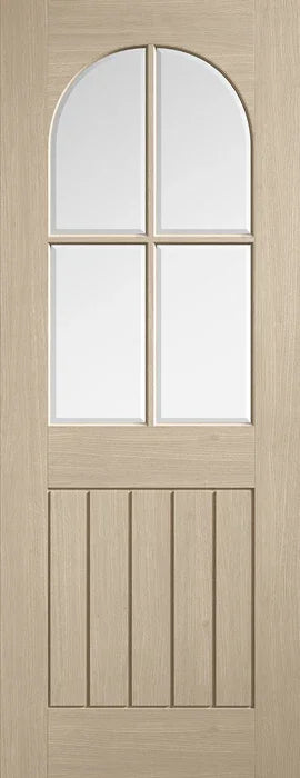 Blonde Oak Mexicano Arched Square Top Glazed - Standard - 1981 x 762 (30") x 35mm