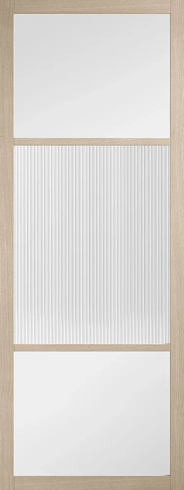 Blonde Oak Sutton Reeded Glazed - Blonde Oak - 1981 x 762 (30") x 35mm