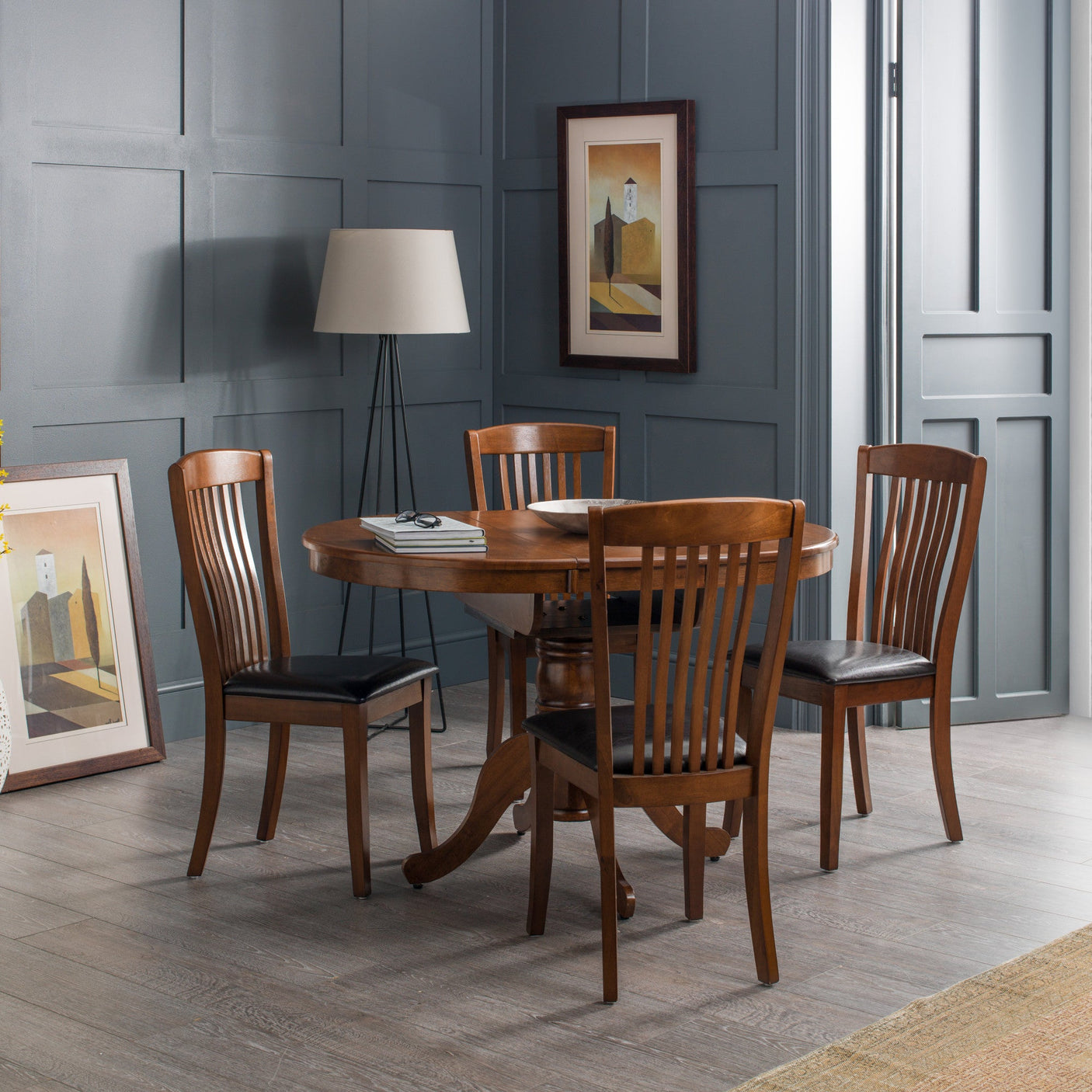 Canterbury Dining Chair (Set of 2) - Dark Brown - CAN006