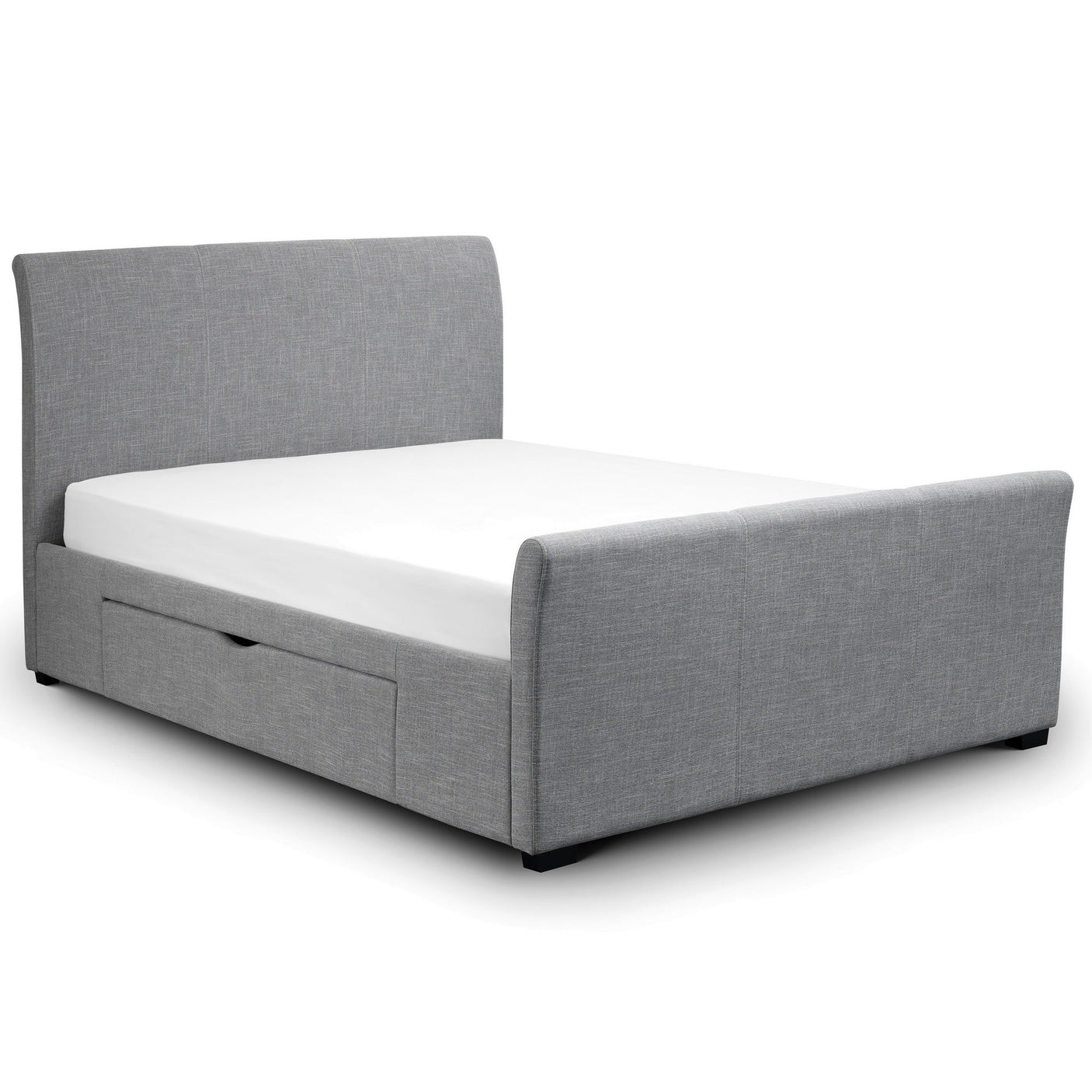 Capri Bed With Drawers - Light Grey / Superking - CAP010