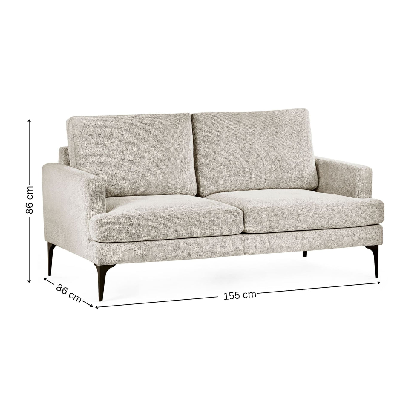 Carrera 2 Seater Sofa - Cream - CAR002