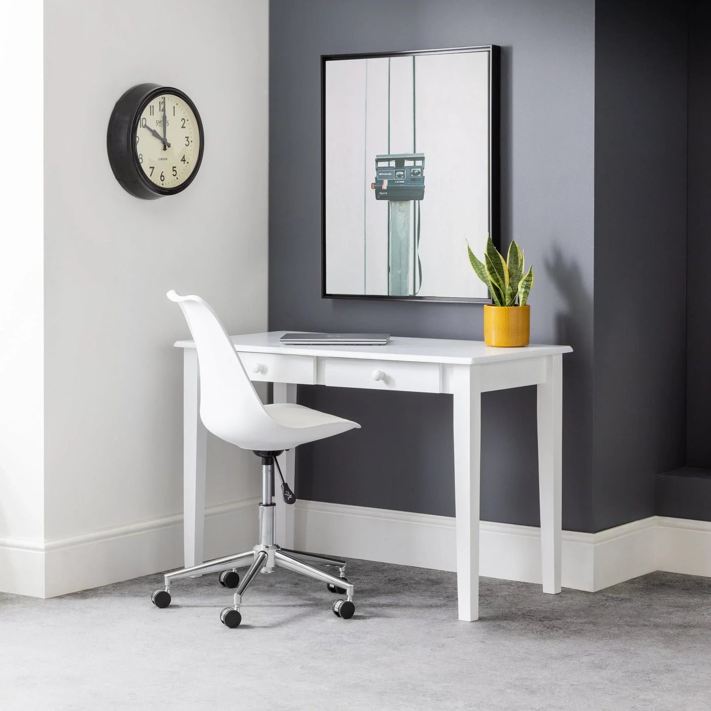 Carrington White Desk - White - CAR201