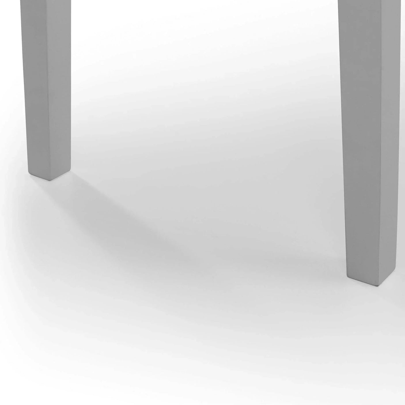 Grey desk legs with smooth finish and clean lines on white background