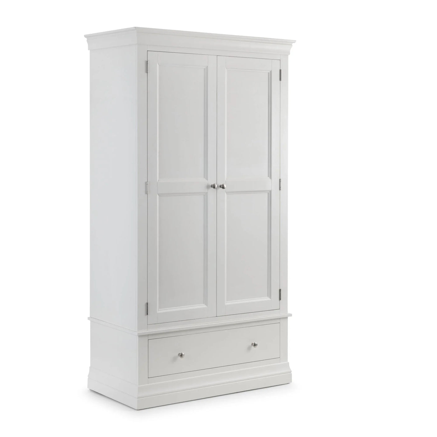 Clermont 2 Door 1 Drawer Wardrobe - Light Grey - CLE304