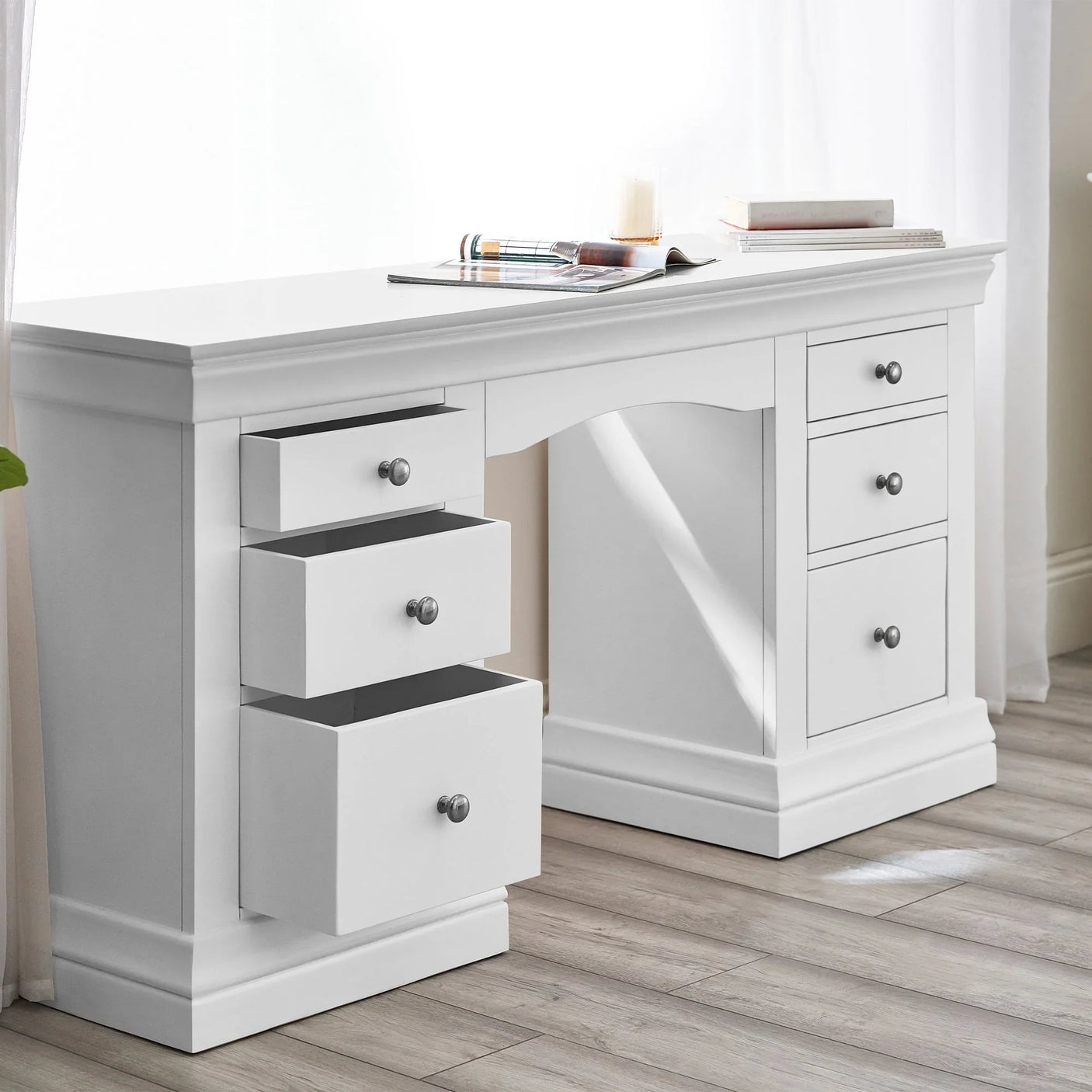 Clermont Dressing Table - White - CLE207