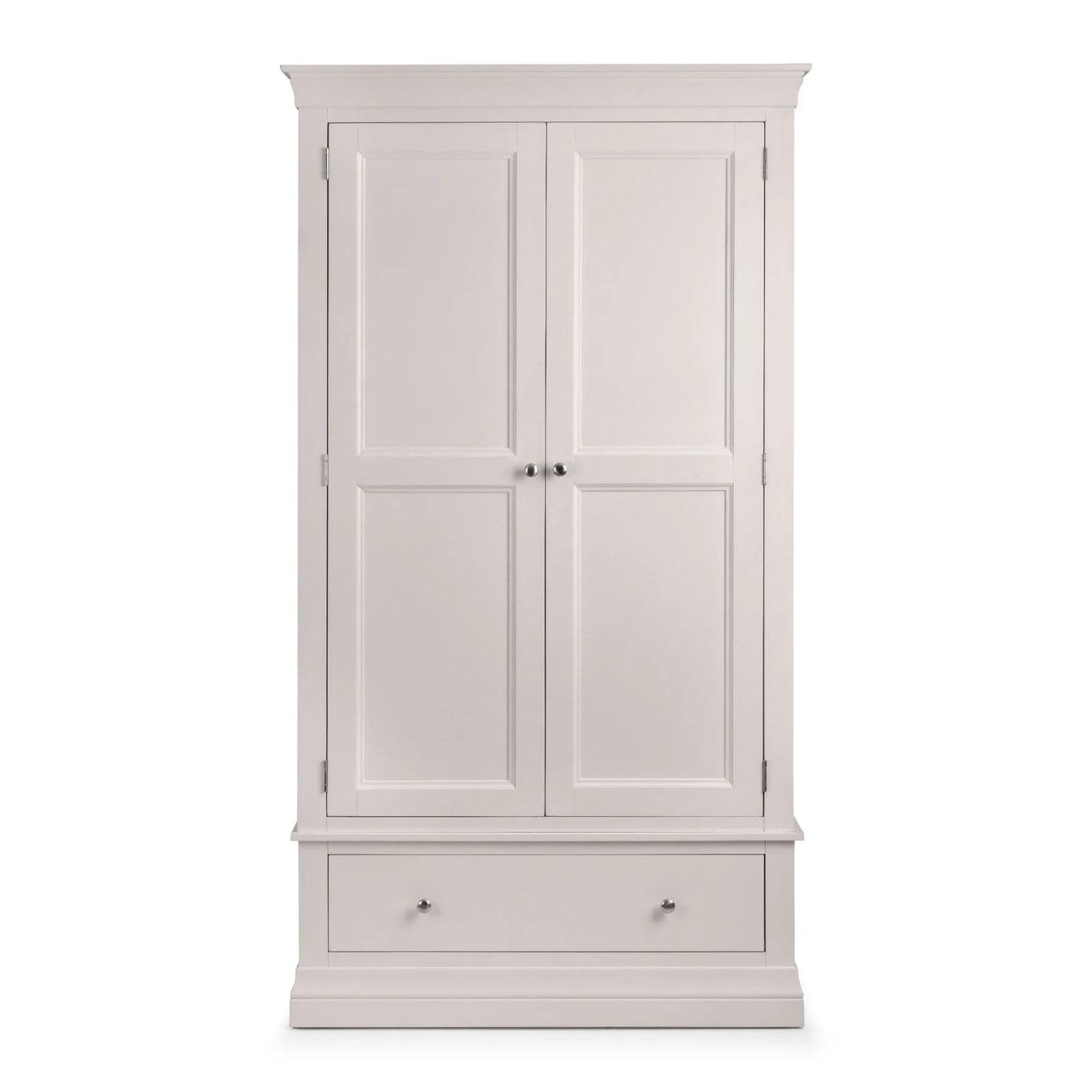 Clermont 2 Door 1 Drawer Wardrobe - White - CLE204