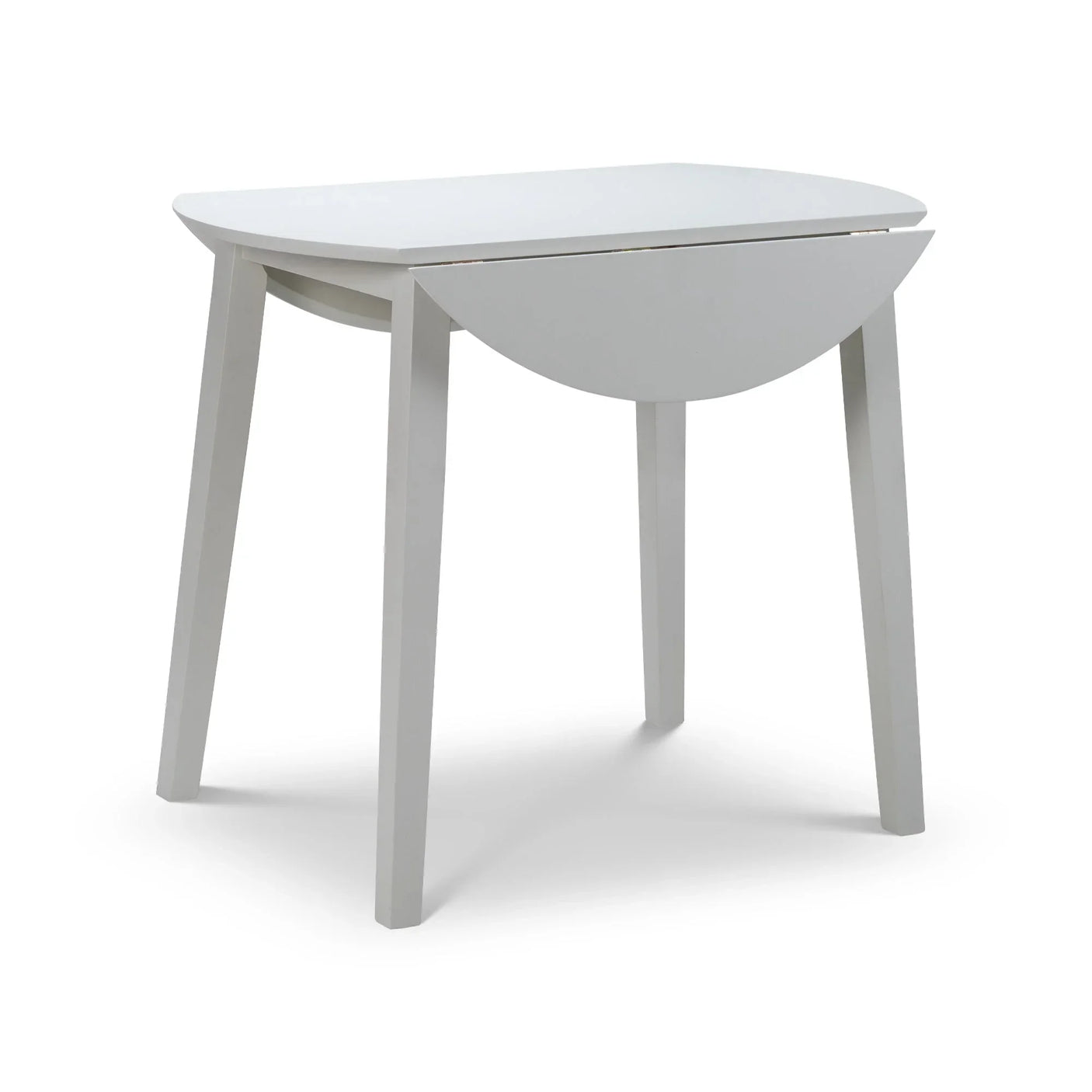 Coast grey dropleaf table with foldable side on white background