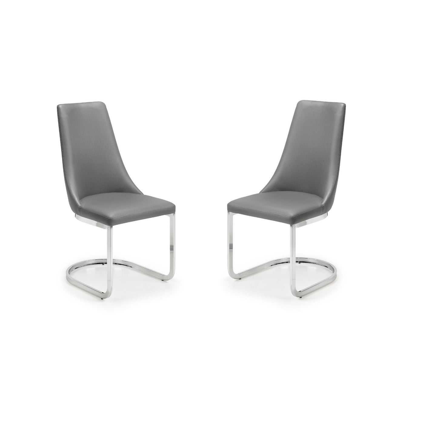 Como Cantilever Dining Chair (Set of 2) - Grey - COM103