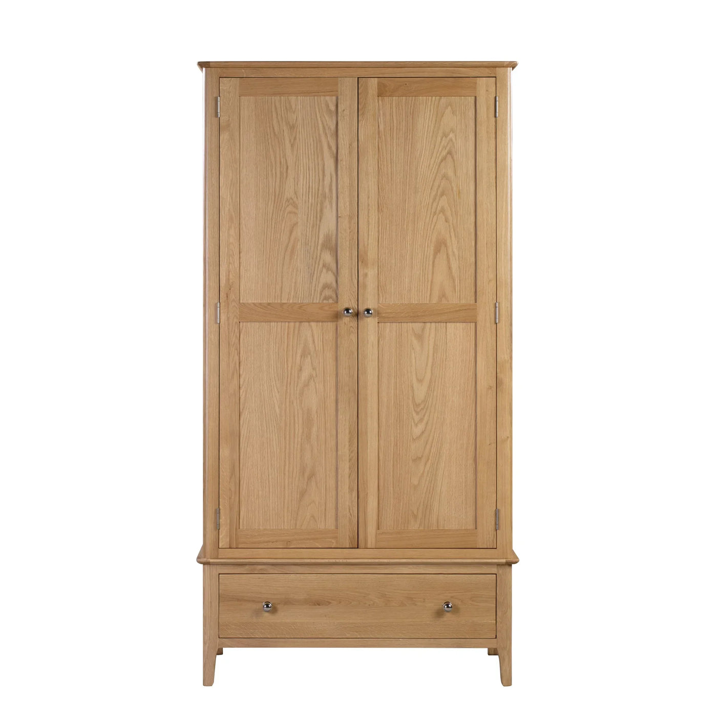 Cotswold 2 Door 1 Drawer Wardrobe - Light Brown - COT104