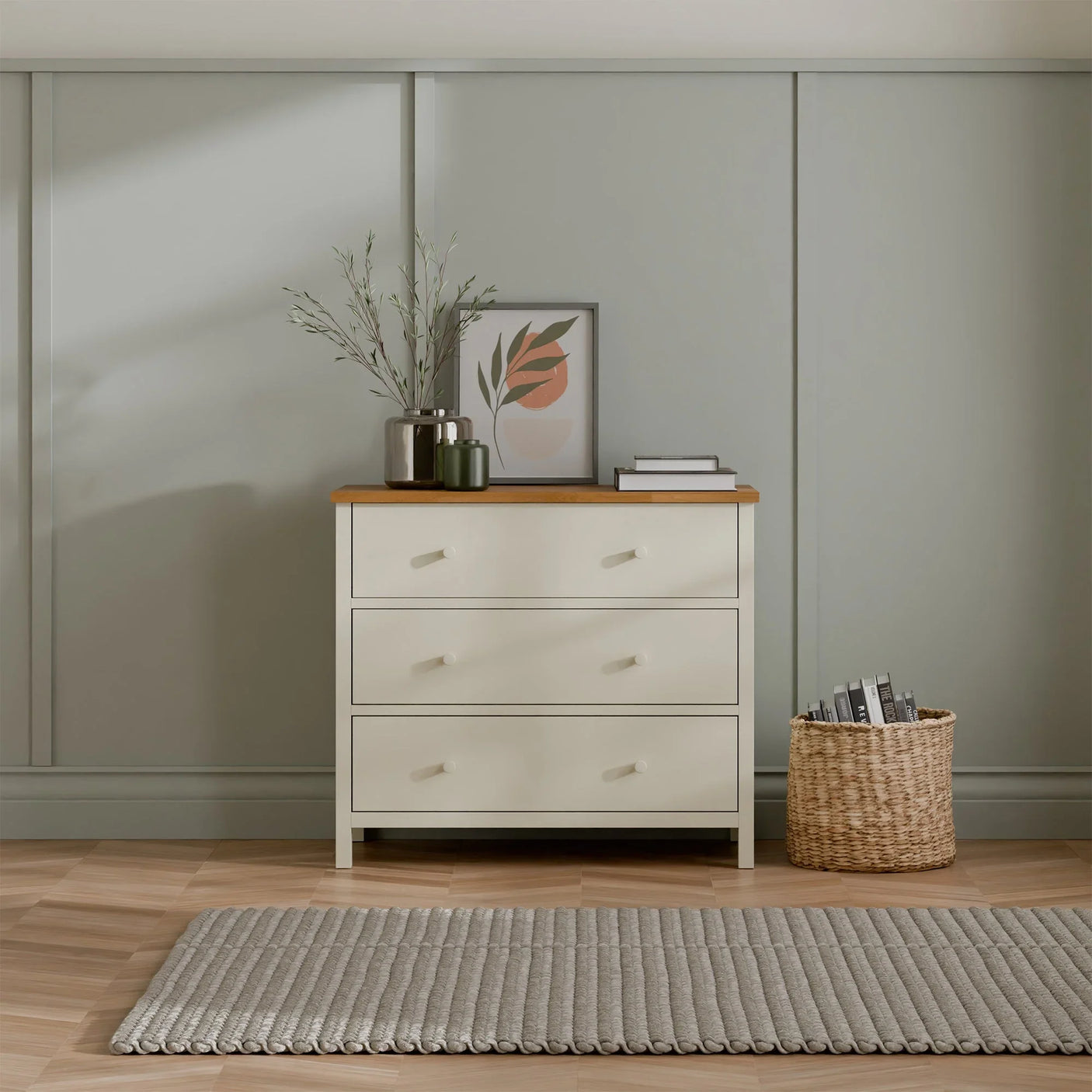 Coxmoor 3 Drawer Chest - Light Brown - COX303