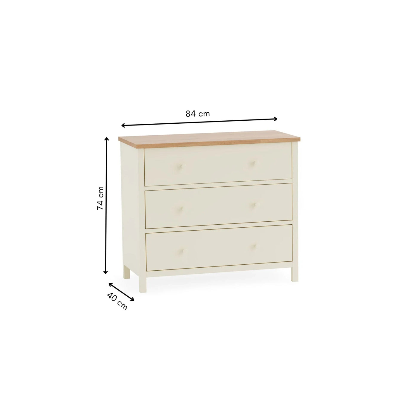 Coxmoor 3 Drawer Chest - Light Brown - COX303