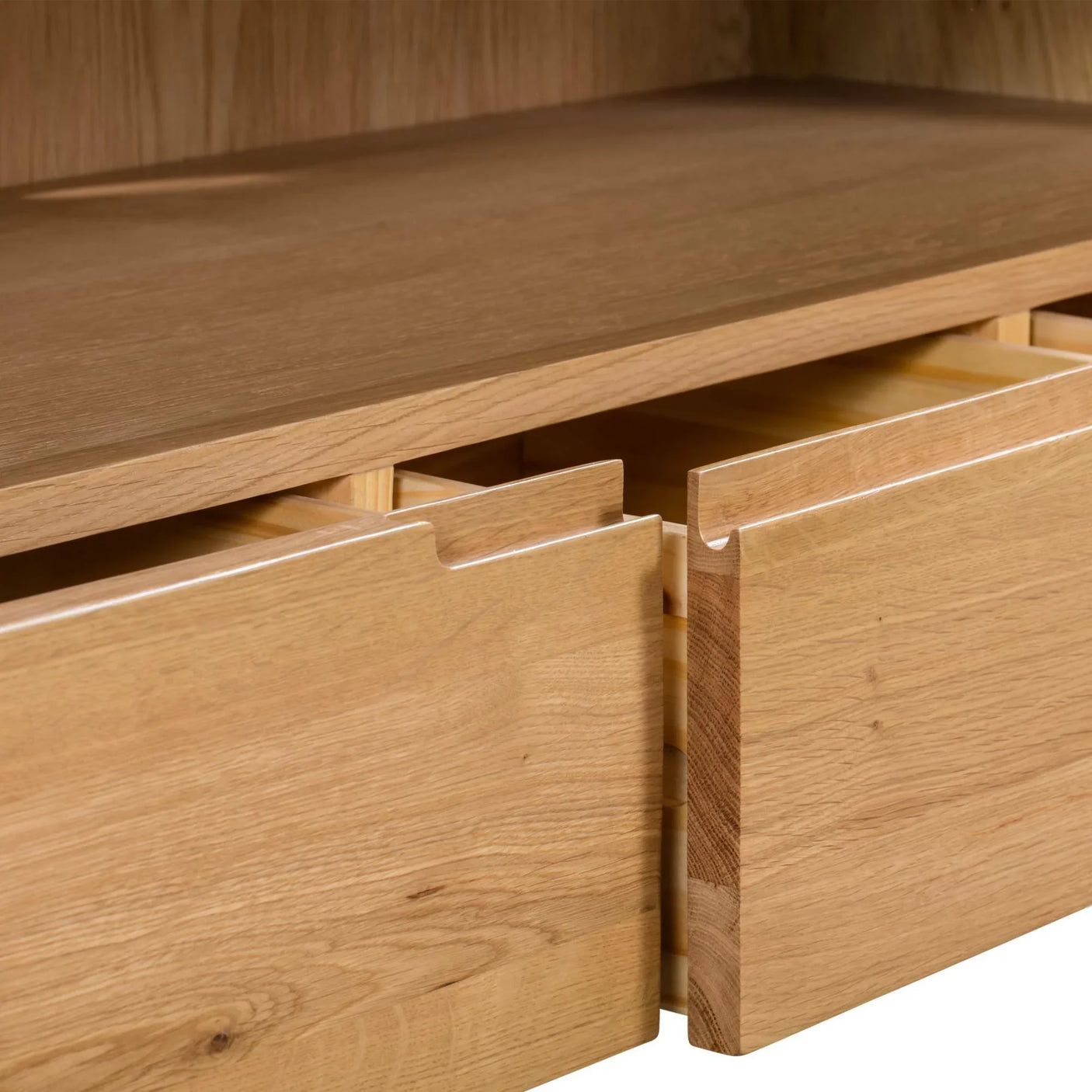 Curve Oak Tv Unit - Light Brown - CUR306