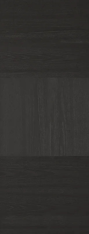 Charcoal black furniture panel with wood grain texture, vertical view