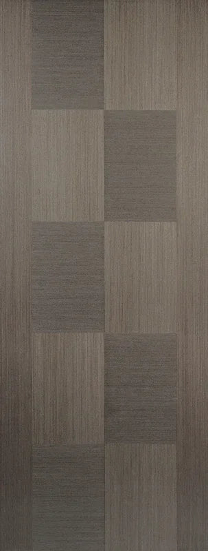 Chocolate grey Apollo panel featuring alternating wood grain pattern tiles