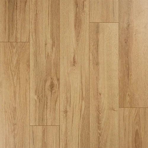 classic oak laminate flooring with natural wood grain pattern in a close top view