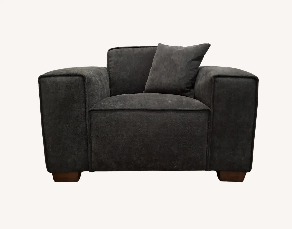 Aluxo Dakota Sofa Range Chaise in Midnight Boucle