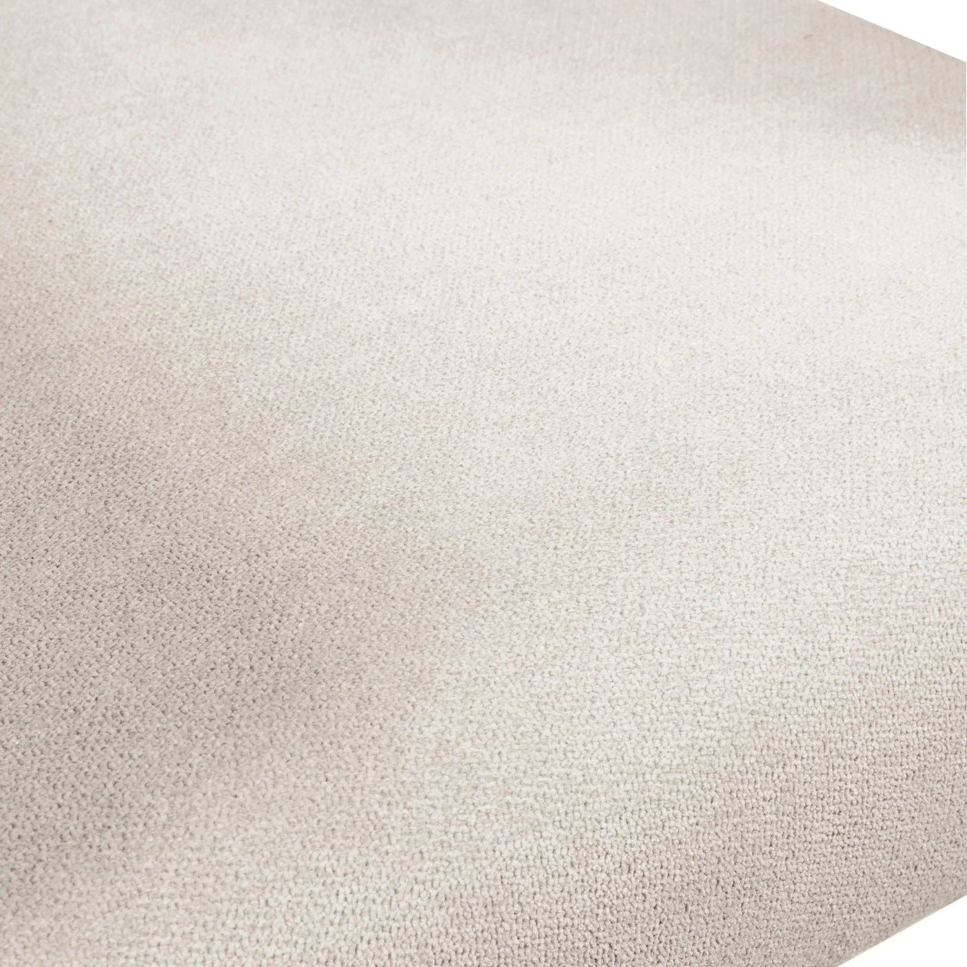 Close up of beige fabric upholstery on sofa cushion, showing texture and weave detail