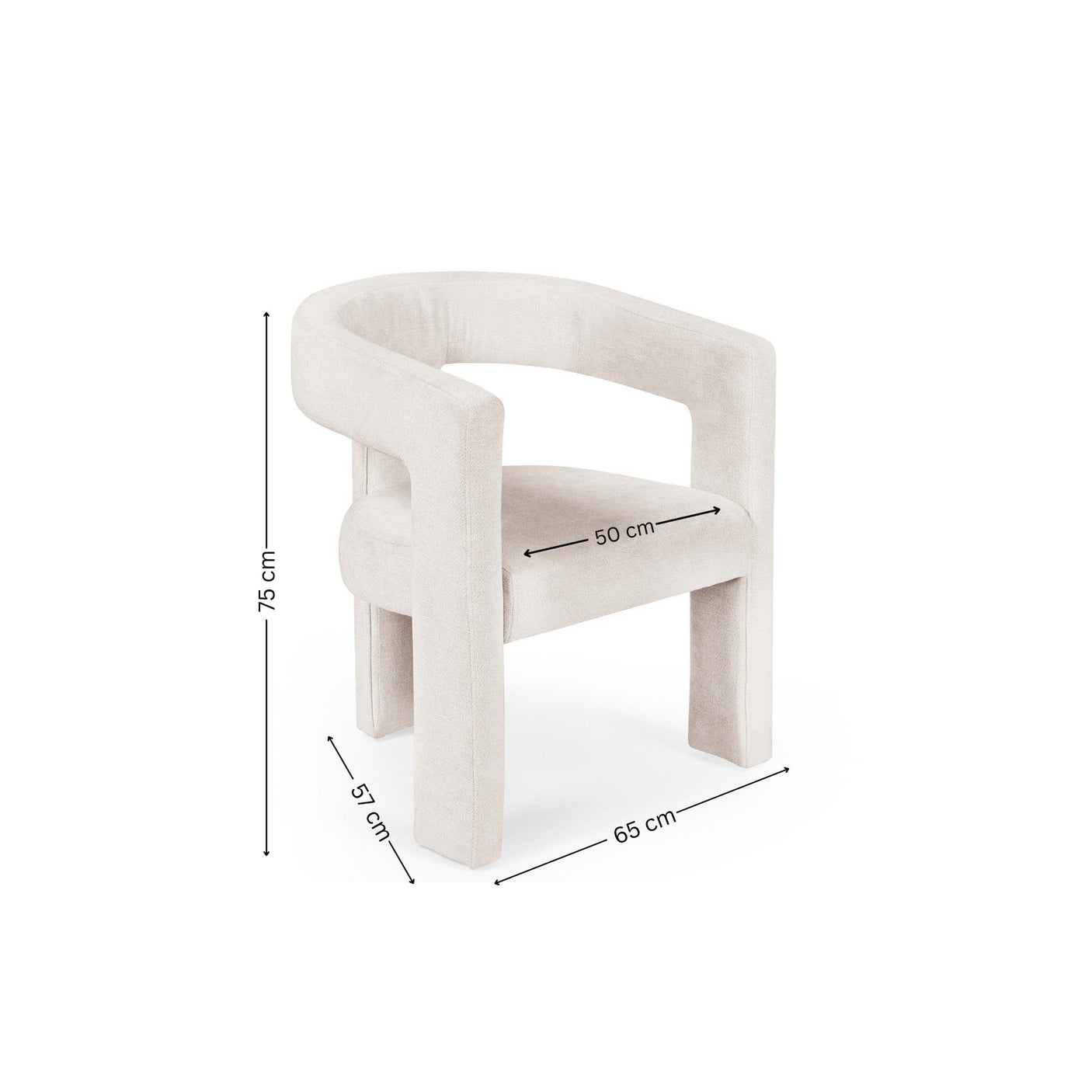 Elara Chair - White - ELA001