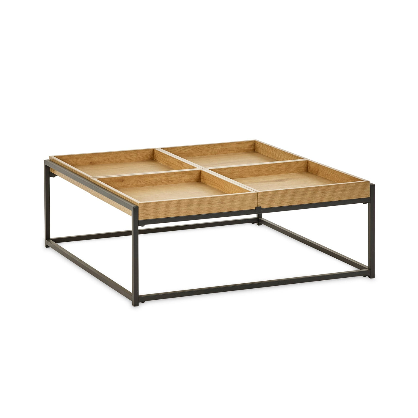 Ezra Square Tray Coffee Table - Light Oak - EZR001