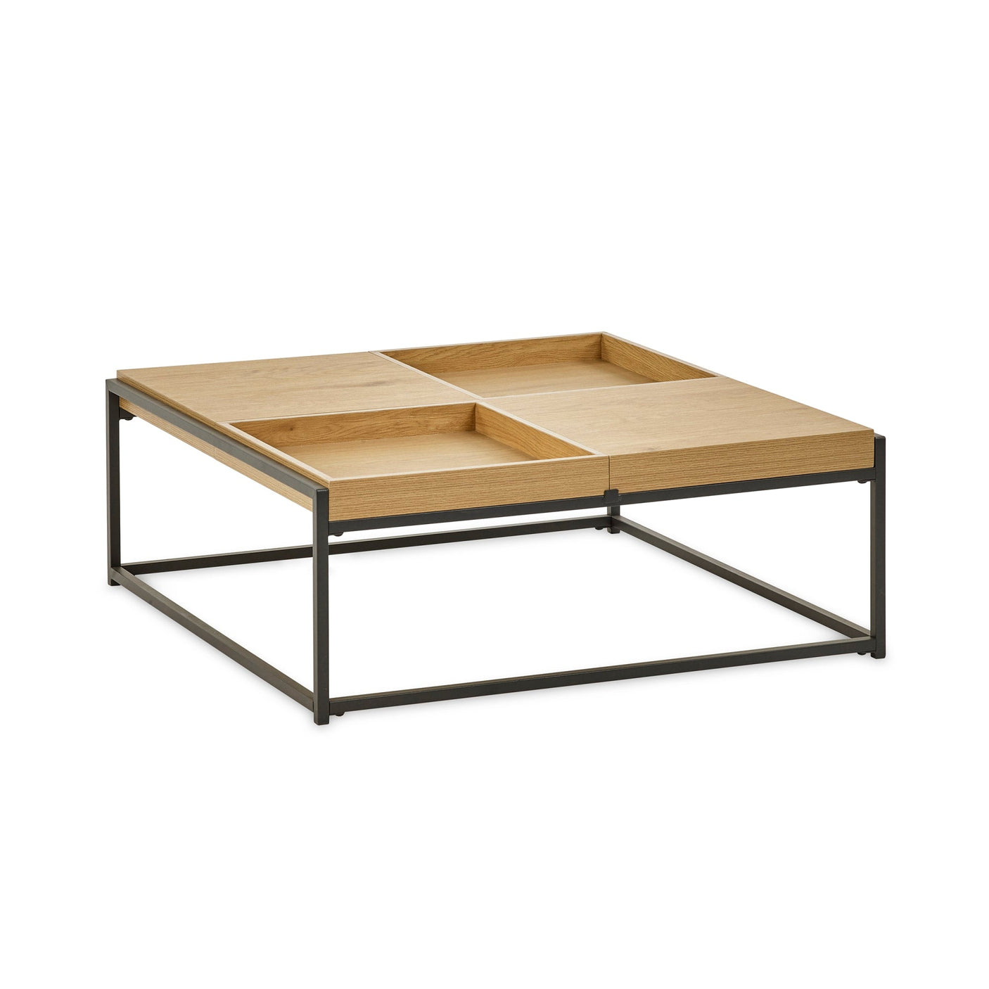 Ezra Square Tray Coffee Table - Light Oak - EZR001