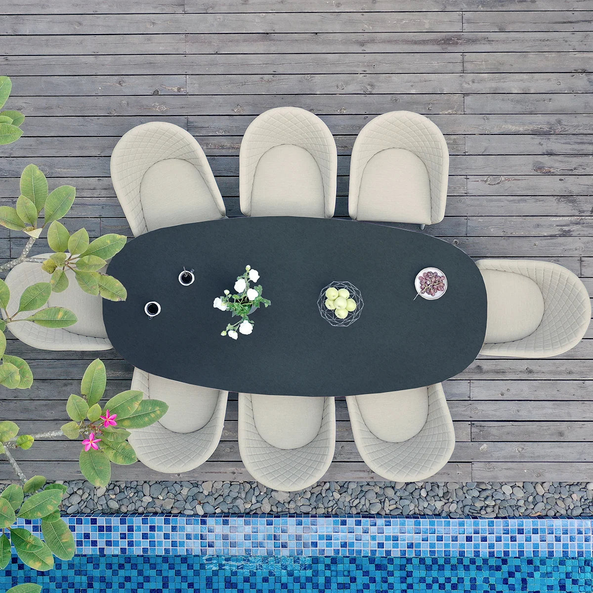 Ambition 8 Seat Oval Dining Set