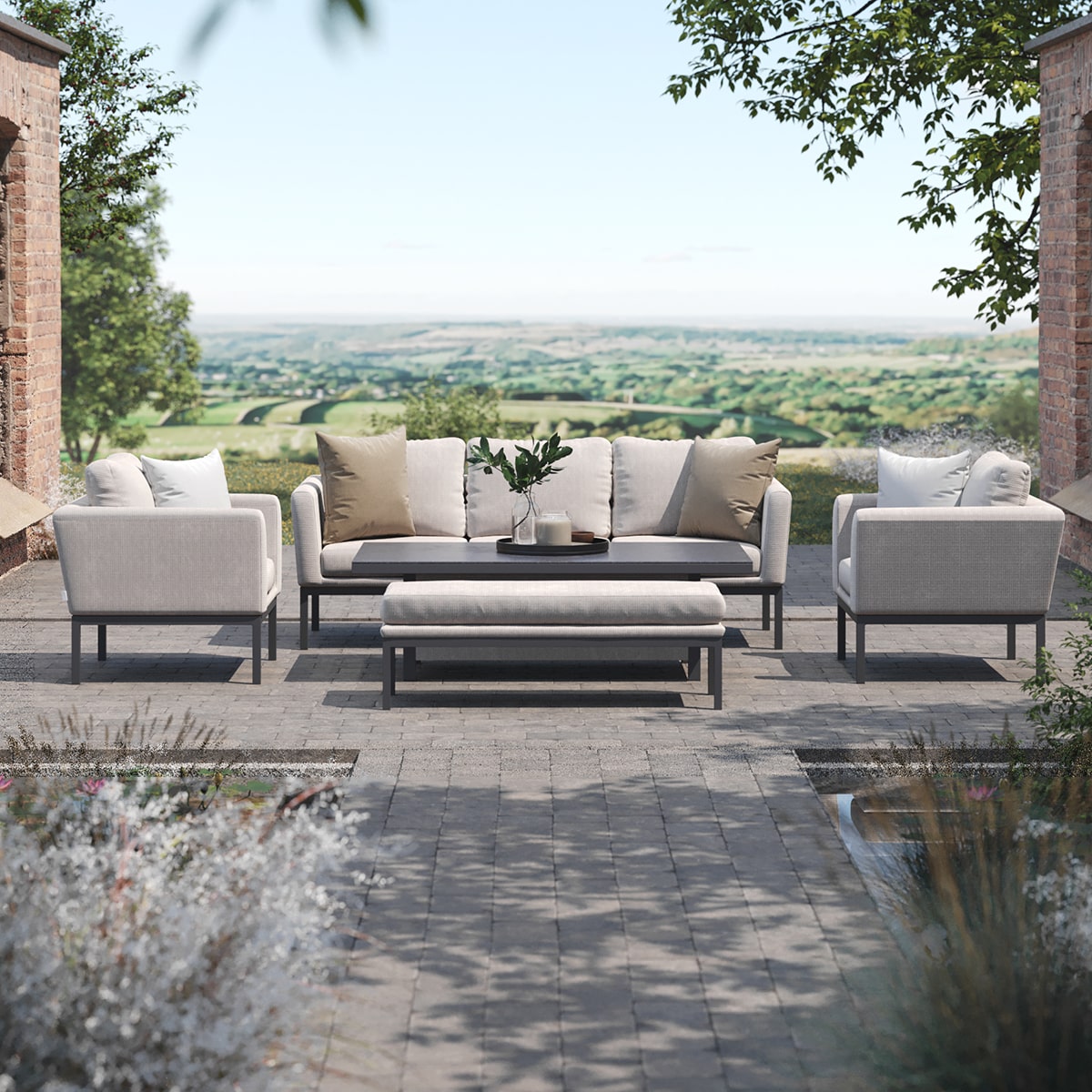 Pulse 3 Seat Sofa Dining Set with Rising Table