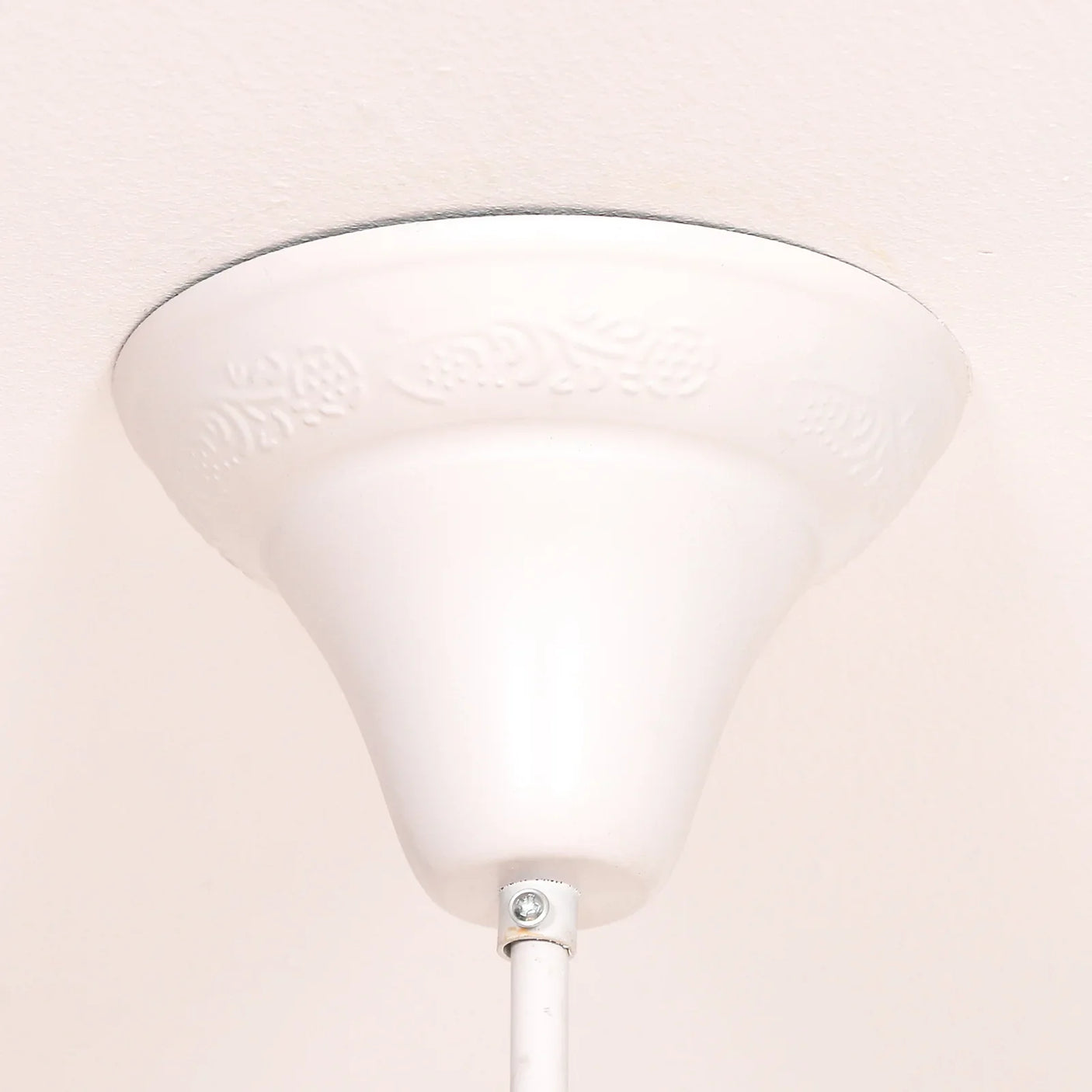 White 8 Branch Shallow Cut Glass Chandelier