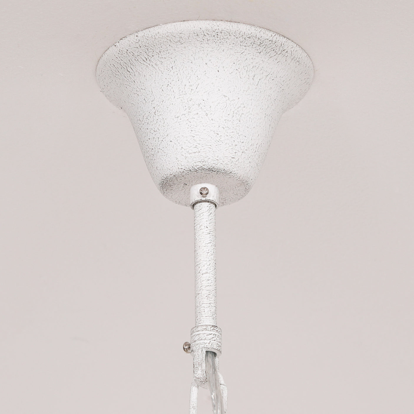 Distressed 5 Branch Chandelier with Shades