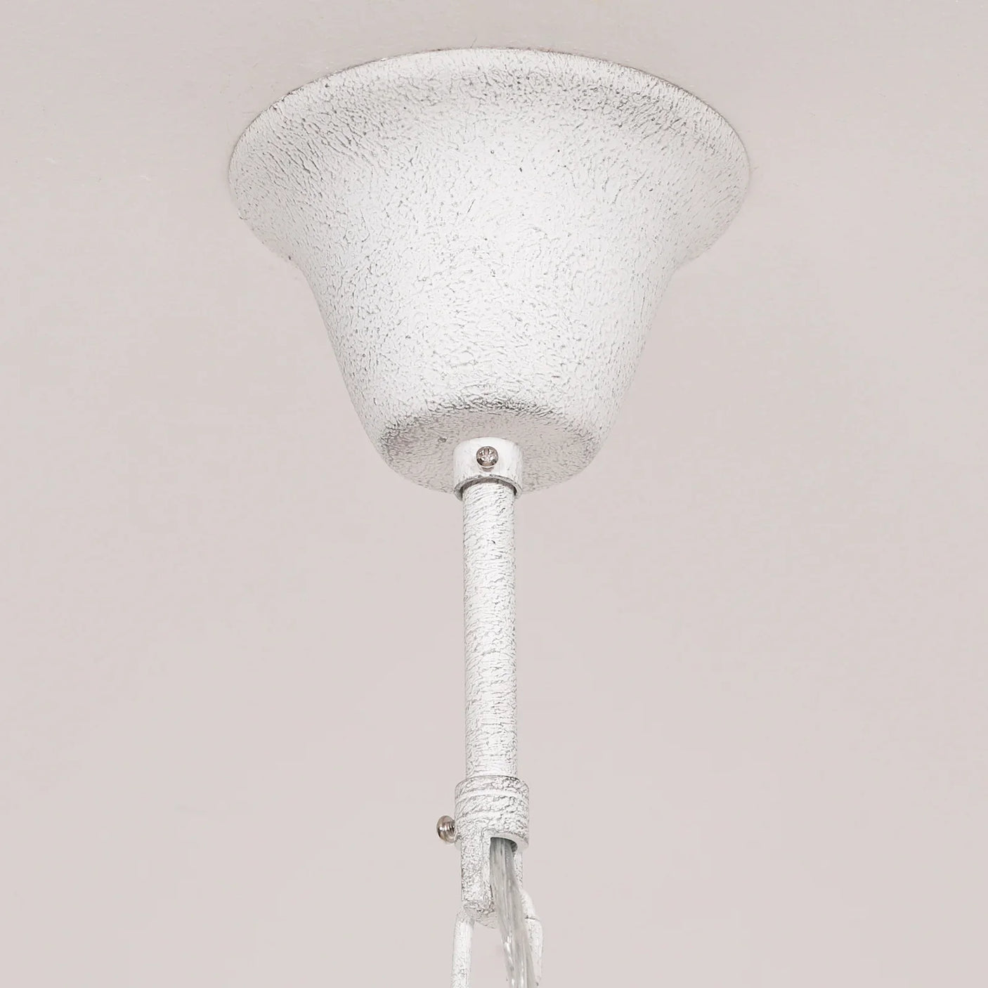 Distressed 5 Branch Chandelier with Shades