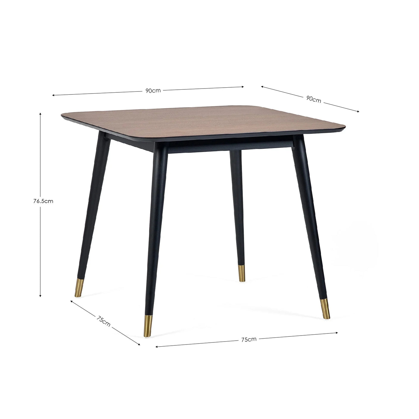 Findlay Square Dining Table - Dark Brown - FIN002