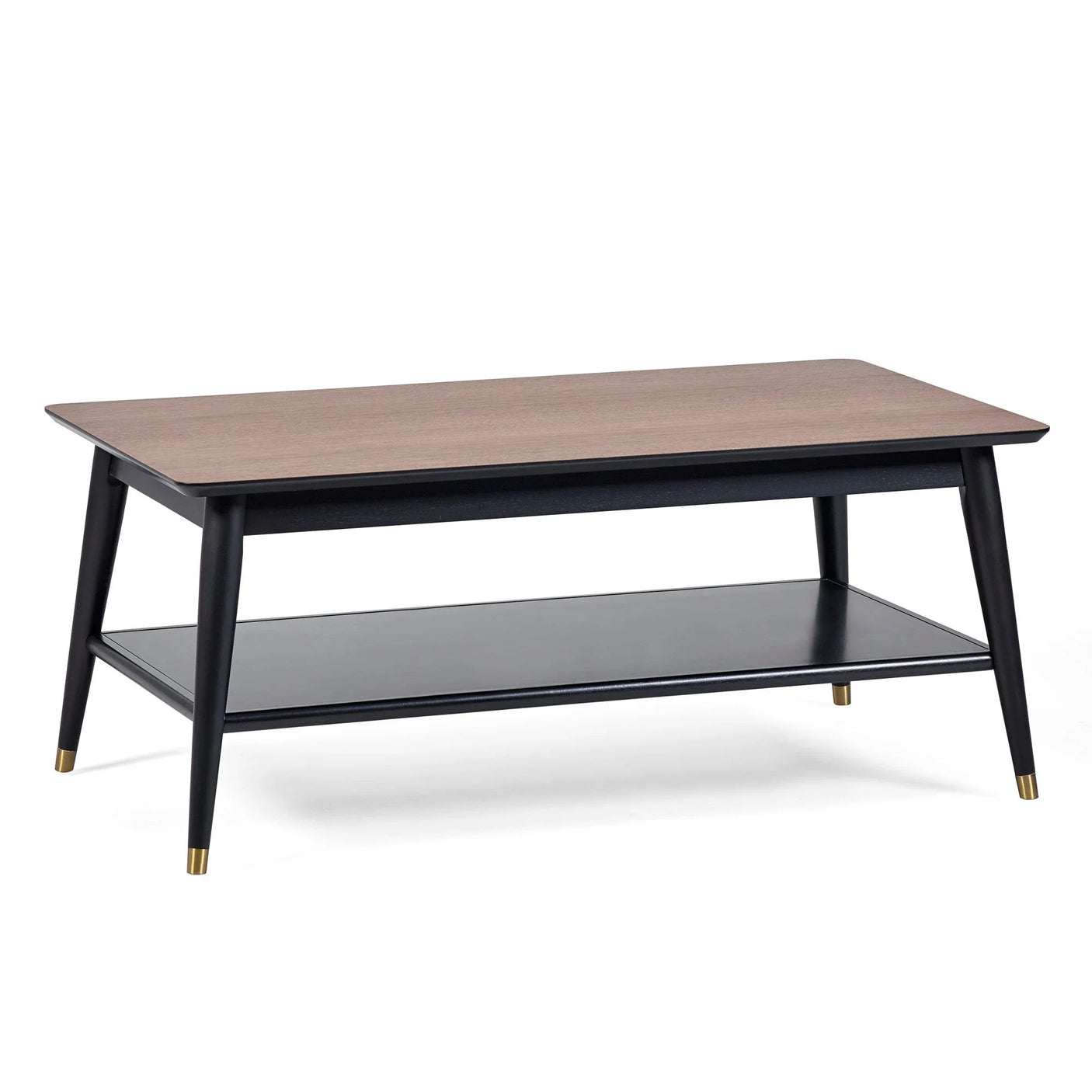 Findlay Coffee Table With Shelf - Dark Brown - FIN003
