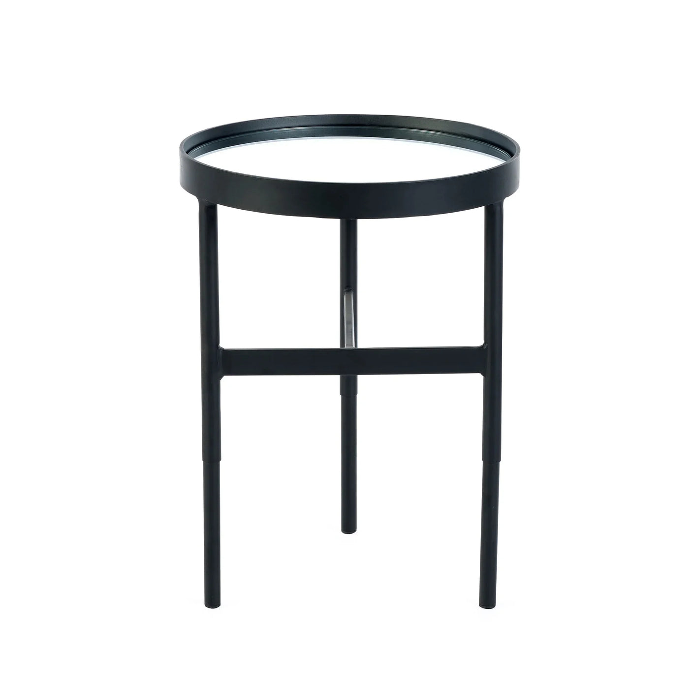 Franki Lamp Table - Glass and Black - FRA002