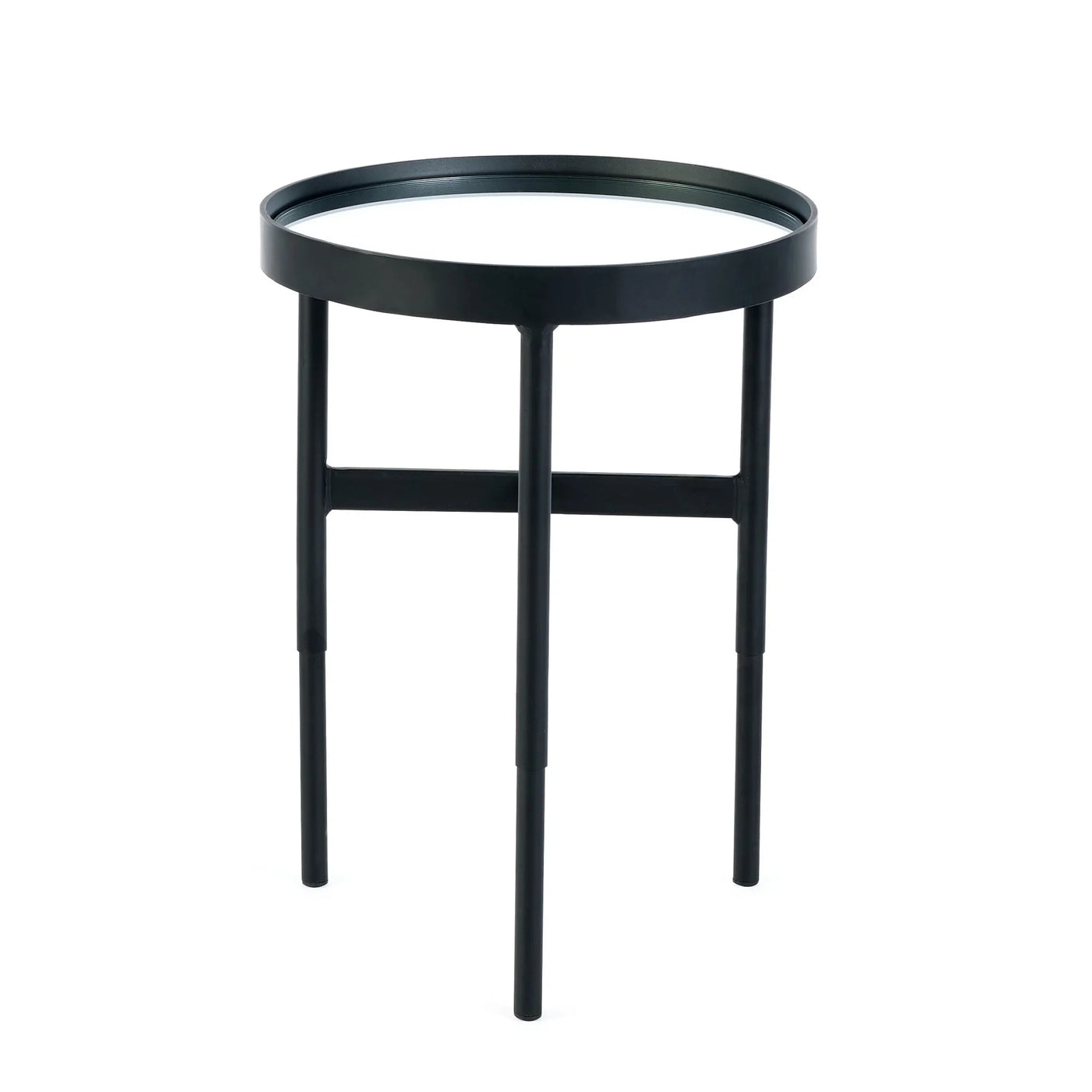 Franki Lamp Table - Glass and Black - FRA002
