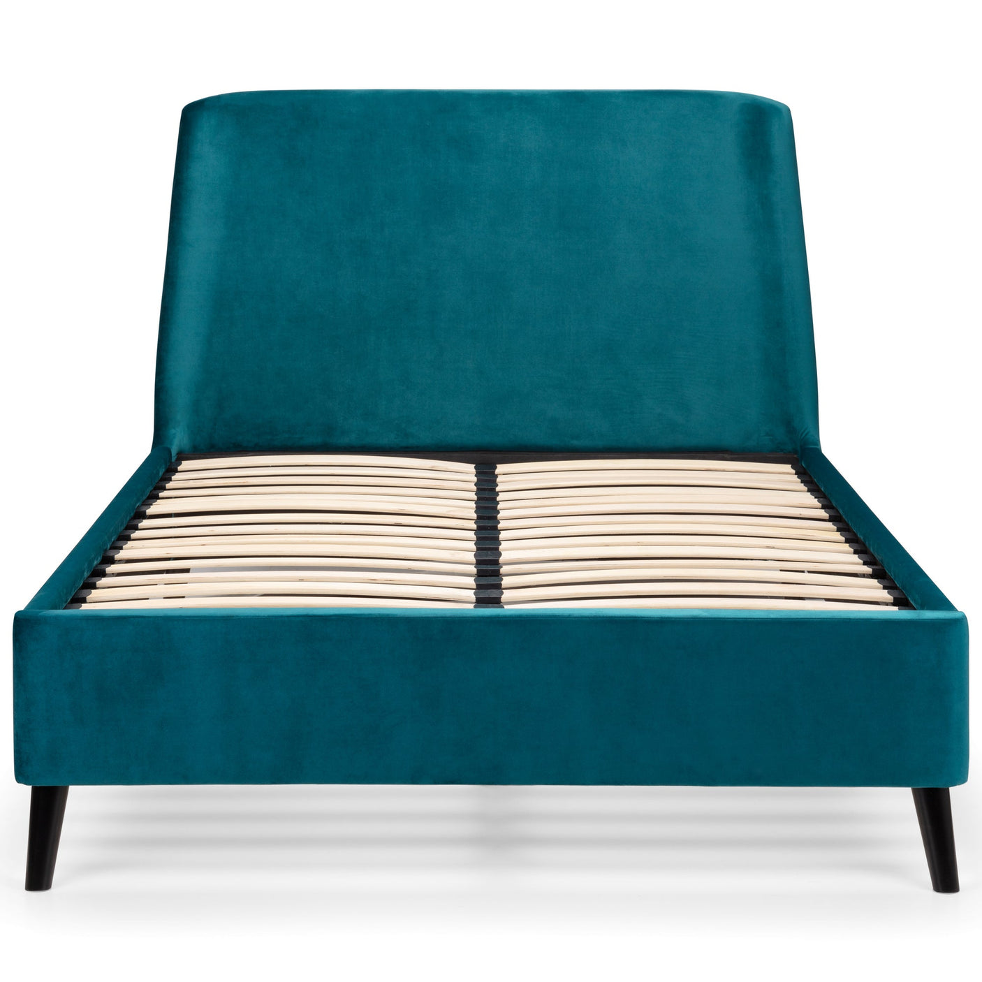 Frida Curved Velvet Bed - Grey / King - FRI012