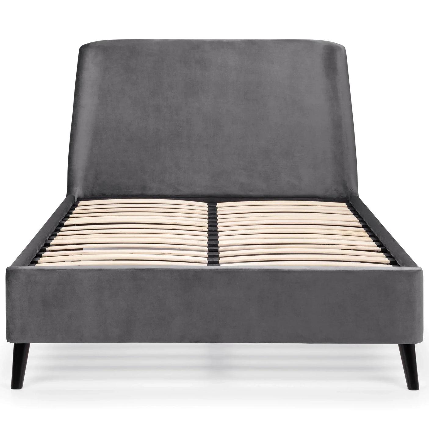 Frida Curved Velvet Bed - Teal / Double - FRI001