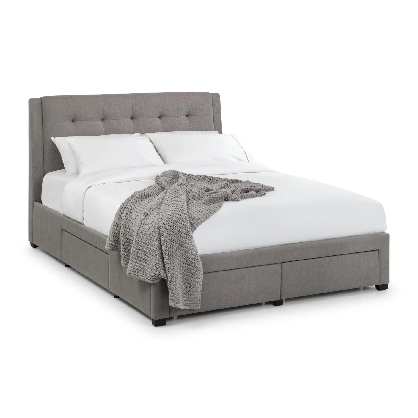 Fullerton 4 Drawer Bed - Grey / King - FUL002