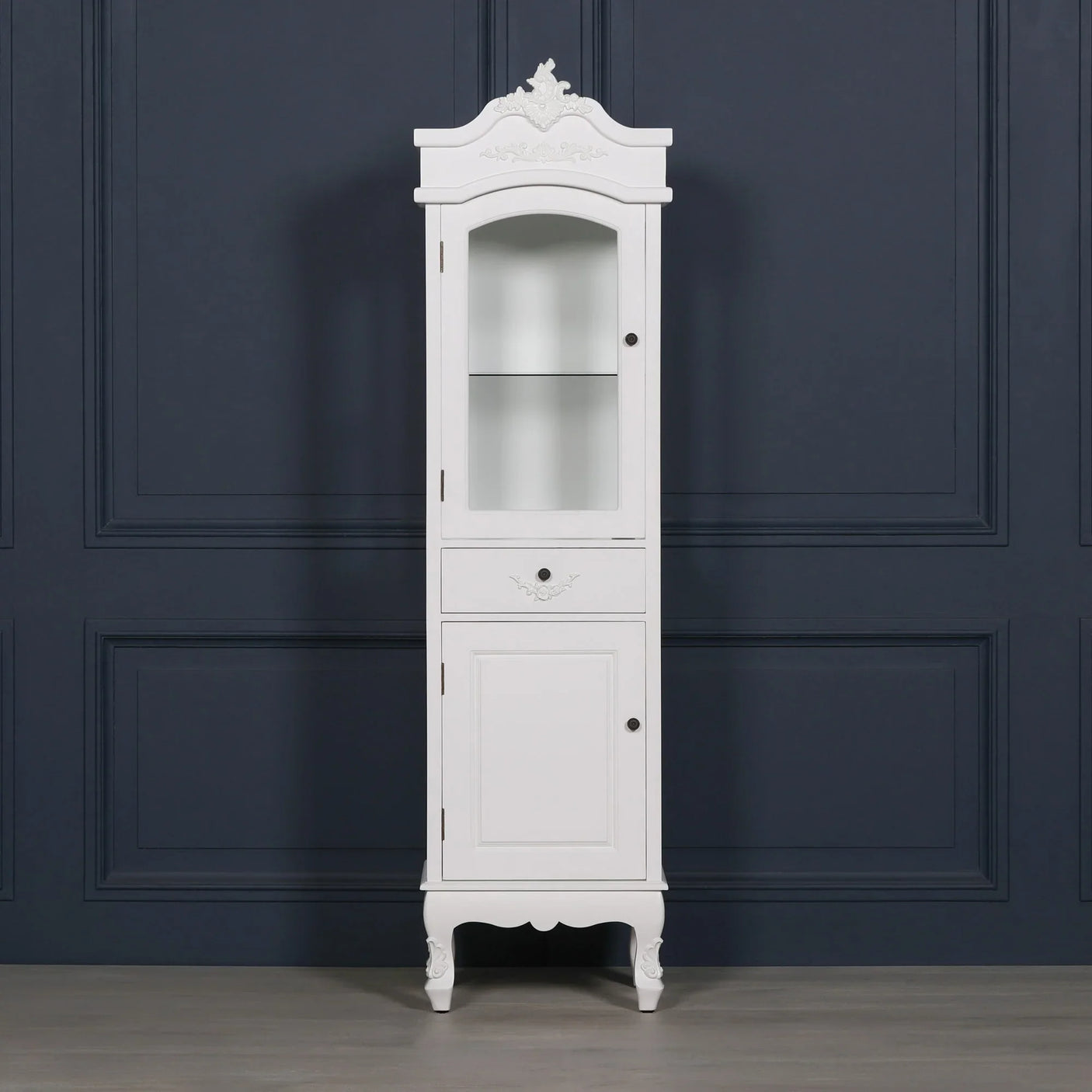 French White Display Cabinet