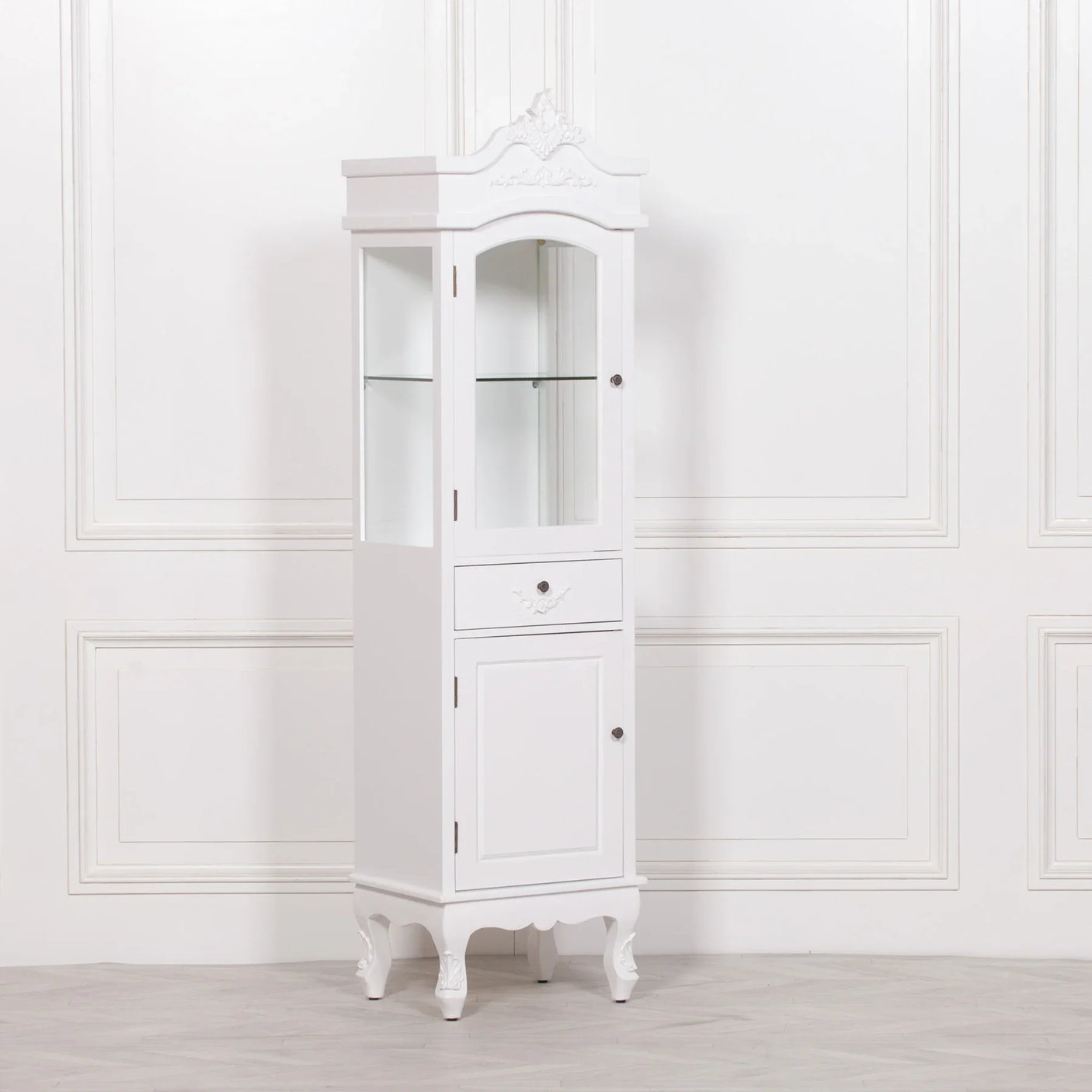 French White Display Cabinet