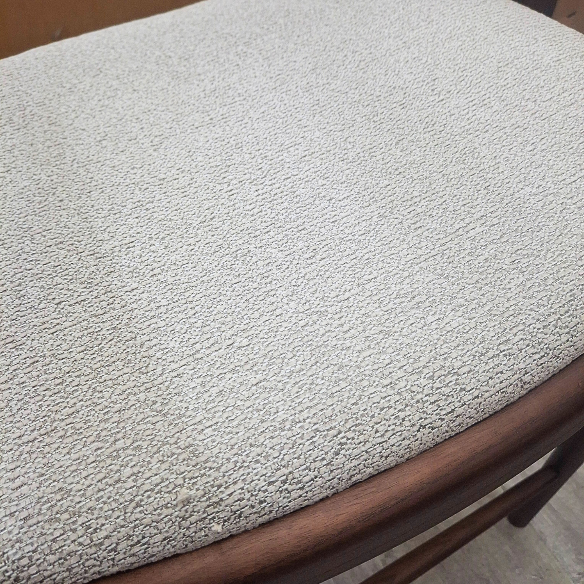 ALUXO Fern Walnut Barstool in Oatmeal Boucle