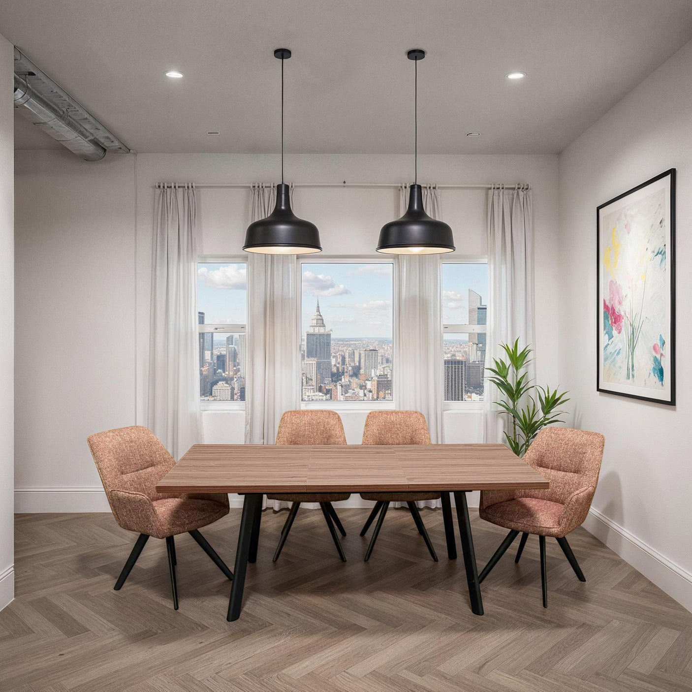 Fredrik Walnut Extension Table